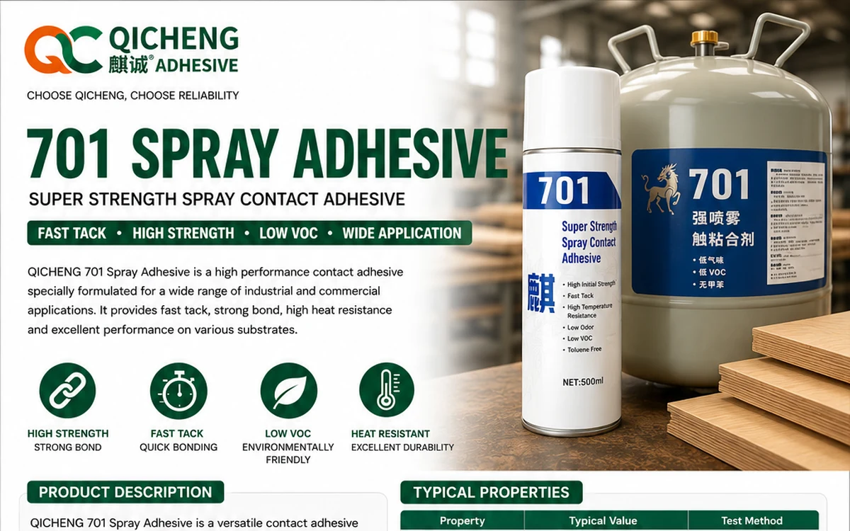 701 spray adhesive large tank and aerosol packaging for furniture bonding