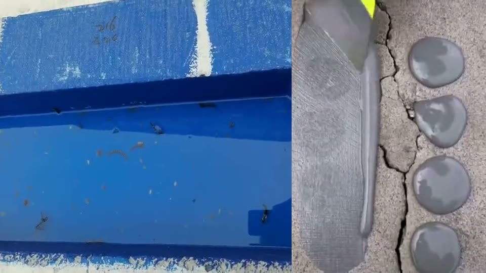 Waterproofing effect and crack filling process